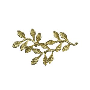 Broche flamenca rama dorada